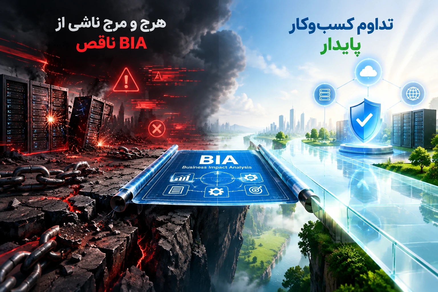   مقایسه هرج و مرج ناشی از BIA ناقص در برابر تداوم کسب‌وکار پایدار
